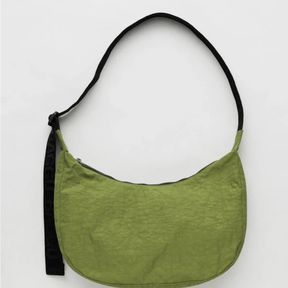 BAGGU Avocado Medium Nylon Crescent Bag